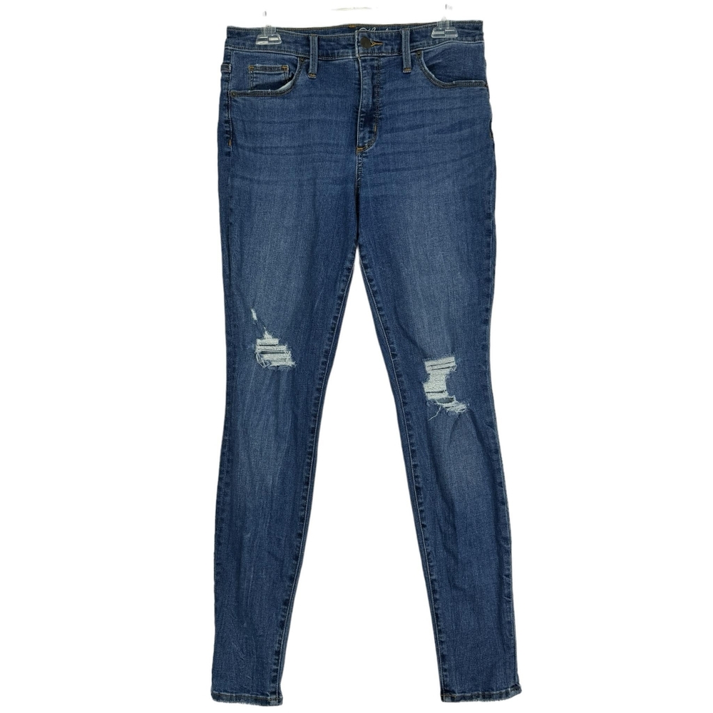 Universal Thread High Rise Skinny Distressed Womens Blue Jeans Size 8/29R